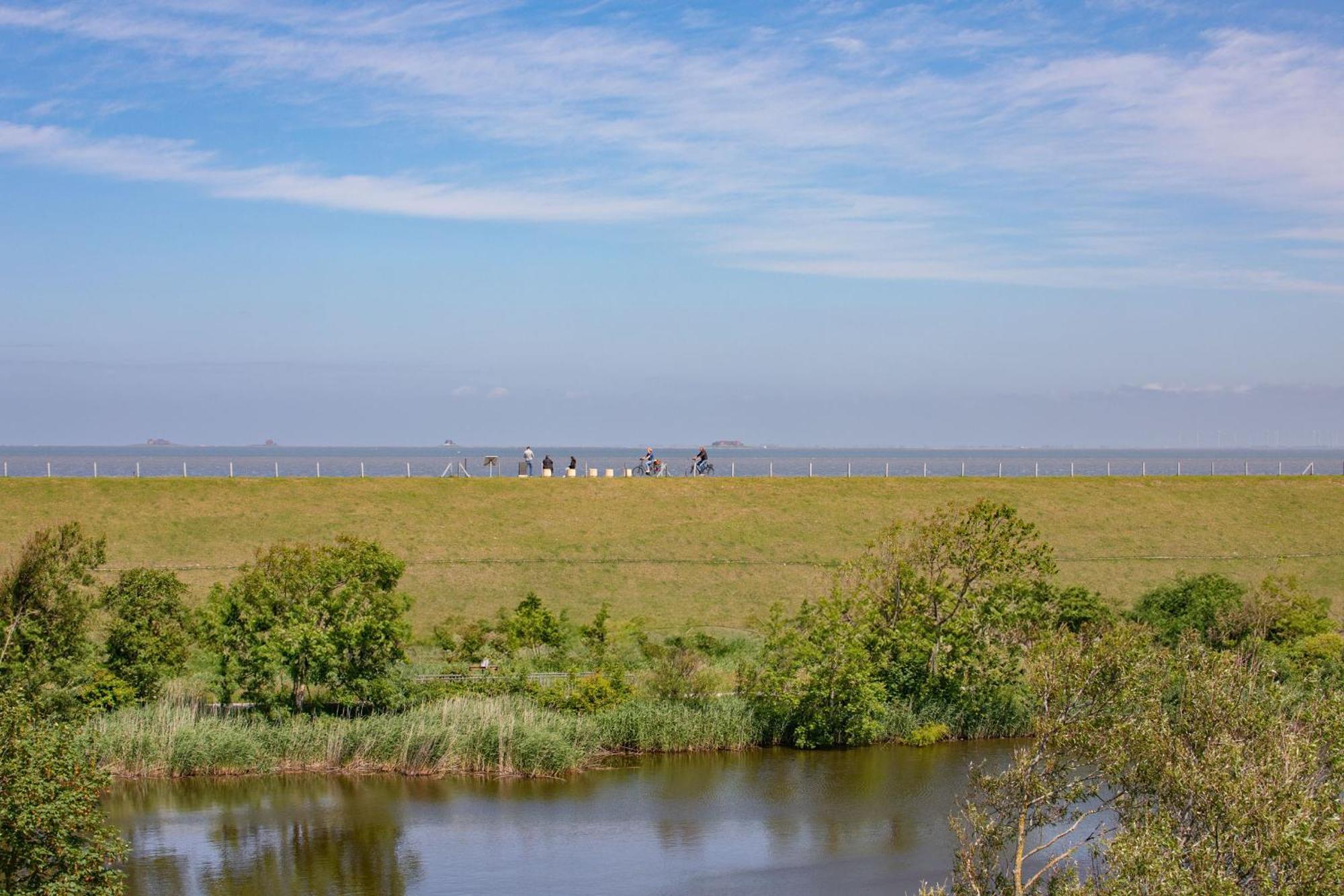 Apartment N14 Direkt Am Nordseedeich Mit Blick Auf Den See Nordstrand Extérieur photo